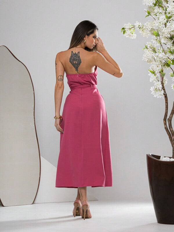 Vestido Midi Feminino Alfaiataria Élégant, www.lojamayze.com.br, www.lojamayze.com