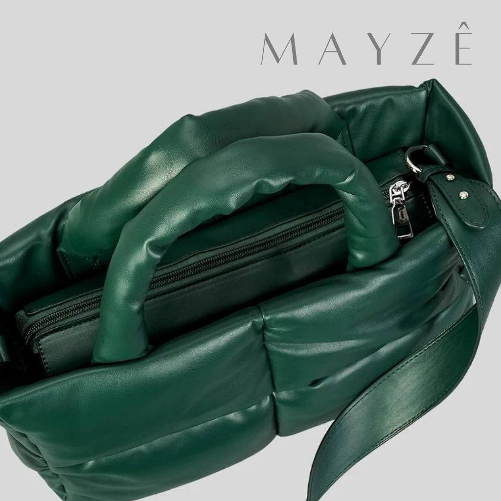 Bolsa Puffer Grande Thalya, Loja Mayzê, Bolsa Thalya, Bolsa soft, bolsa elegante, bolsa moderna, bolsa chique, bolsa européia, bolsa de luxo, bolsa de frio, bolsa confortável, bolsa em promoção, bolsa de material alcochoado, mayze, mayzê