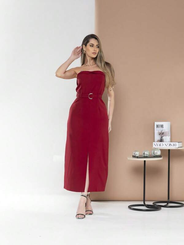 Vestido Midi Feminino Alfaiataria Élégant, www.lojamayze.com.br, www.lojamayze.com