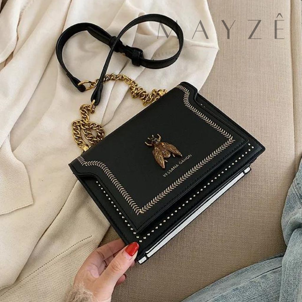 Loja Mayzê, Bolsa Renata, bolsa abelha, bolsa de grife, bolsa de luxo, bolsa em alta, bolsa em promoção, bolsa crossbody, bolsa de ombro, bolsa tiracolo, mayzê, mayze