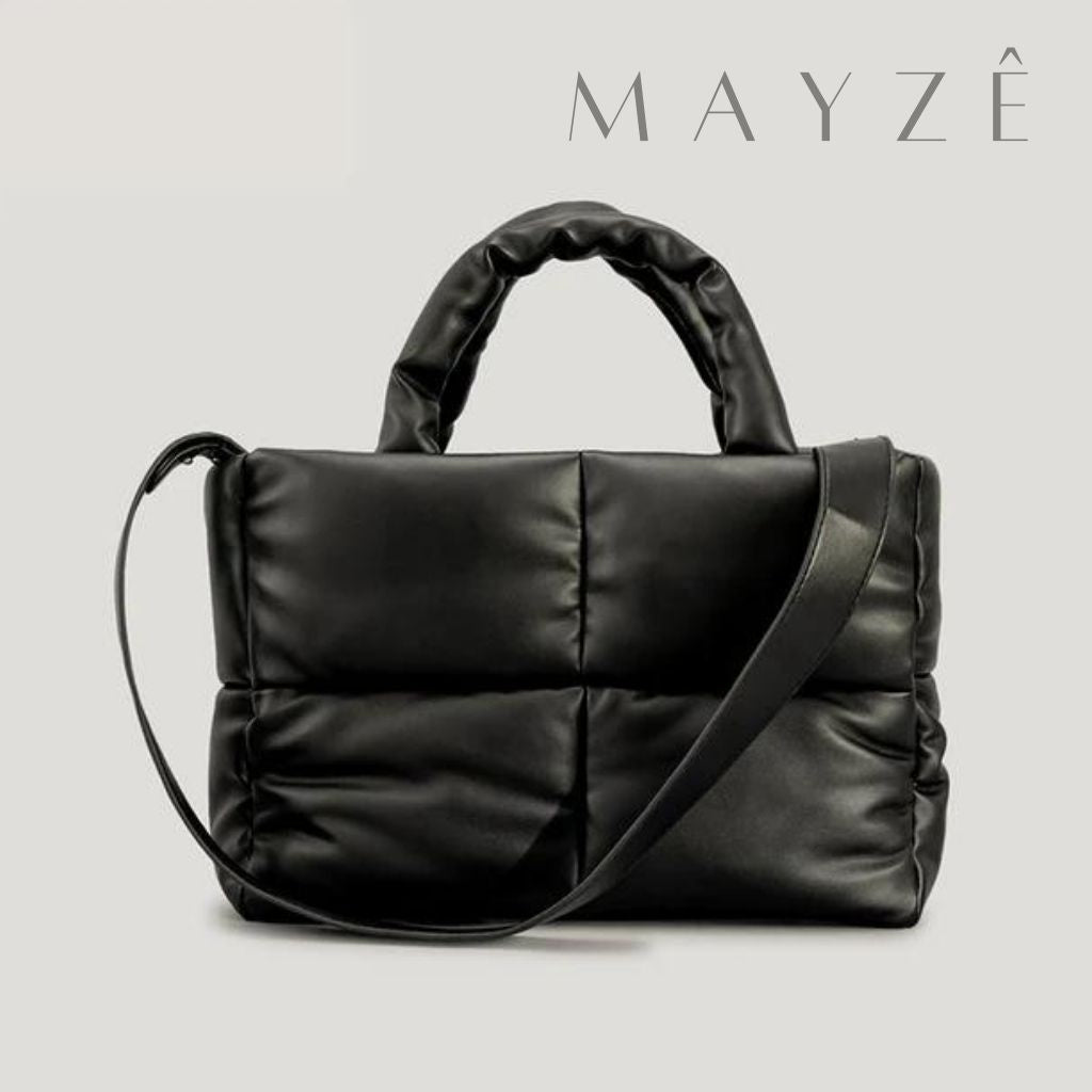 Bolsa Puffer Média Thalya, Loja Mayzê, Bolsa Thalya, Bolsa soft, bolsa elegante, bolsa moderna, bolsa chique, bolsa européia, bolsa de luxo, bolsa de frio, bolsa confortável, bolsa em promoção, bolsa de material alcochoado, mayze, mayzê