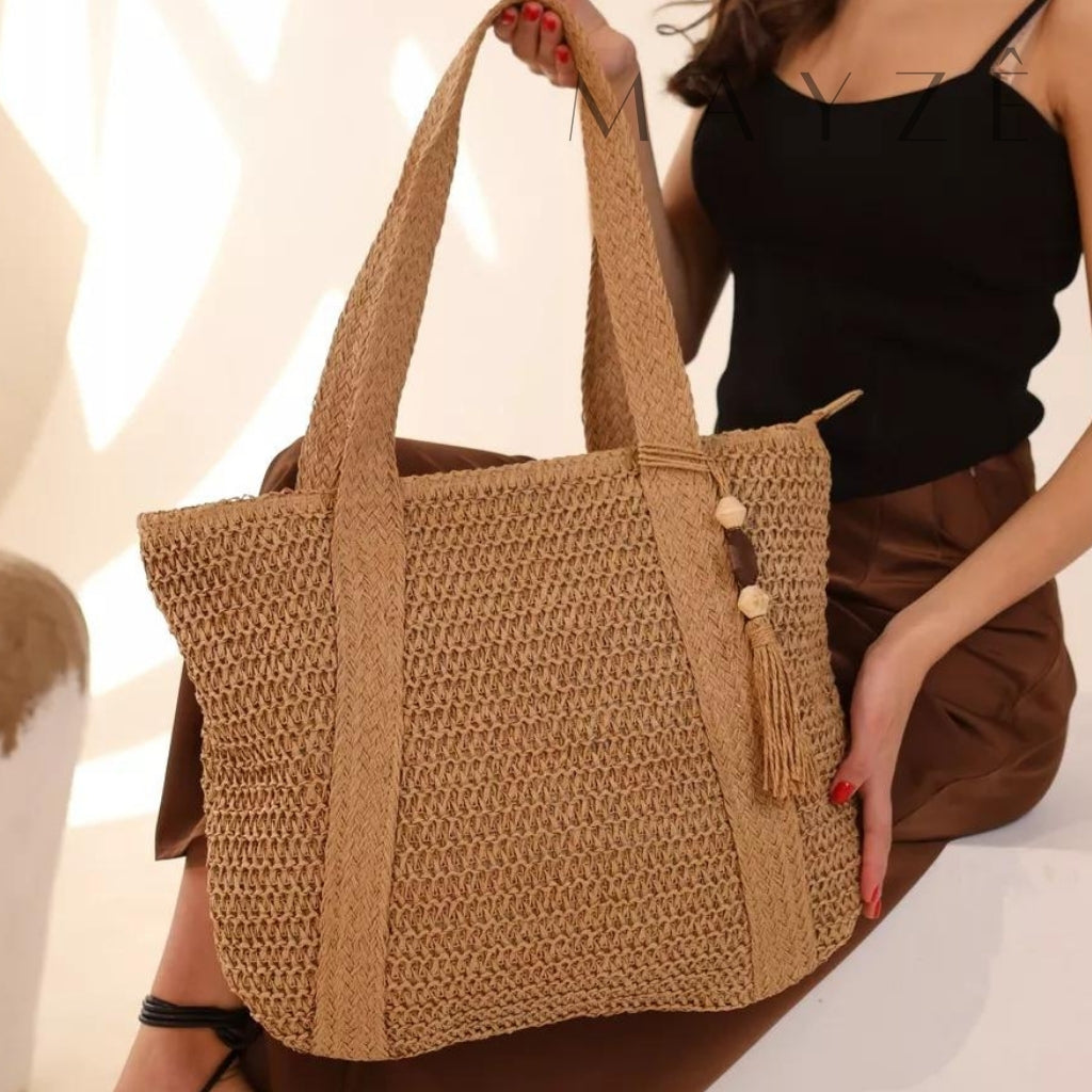 Loja Mayzê, Bolsa Lúara, bolsa espaçosa, bolsa grande, tote bag, bolsa de palha, bolsa de verão, bolsa feminina, bolsa moda praia, loja mayze, bolsa na promoção, bolsa elegante, bolsa versátil, loja mayzê oficial, loja mayzê confiável