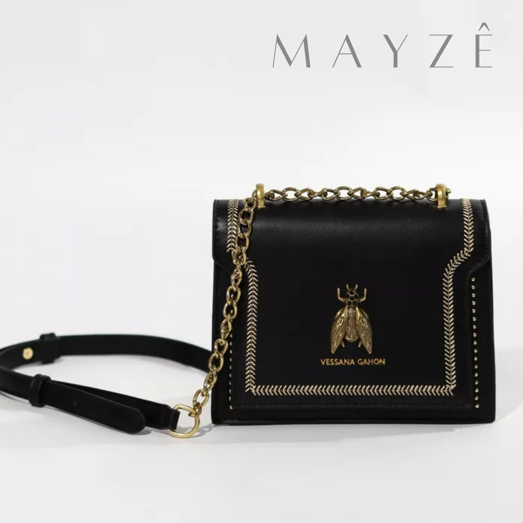 Bolsa Flap Pequena Renata, Loja Mayzê, Bolsa Renata, bolsa abelha, bolsa de grife, bolsa de luxo, bolsa em alta, bolsa em promoção, bolsa crossbody, bolsa de ombro, bolsa tiracolo, mayzê, mayze