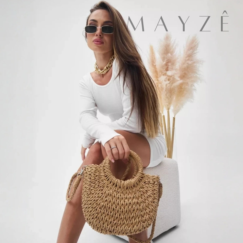 Bolsa de Praia Isa mine, Loja Mayzê, Bolsa Isa, bolsa de palha, bolsa de verão, bolsa da moda, bolsa de praia, bolsa meia-lua, bolsa geométrica, bolsa moda praia, loja mayze, bolsa em promoção, bolsa de verão, lojamayze.com, lojamayze.com.br, loja mayze, Mayzê, mayzeoficial