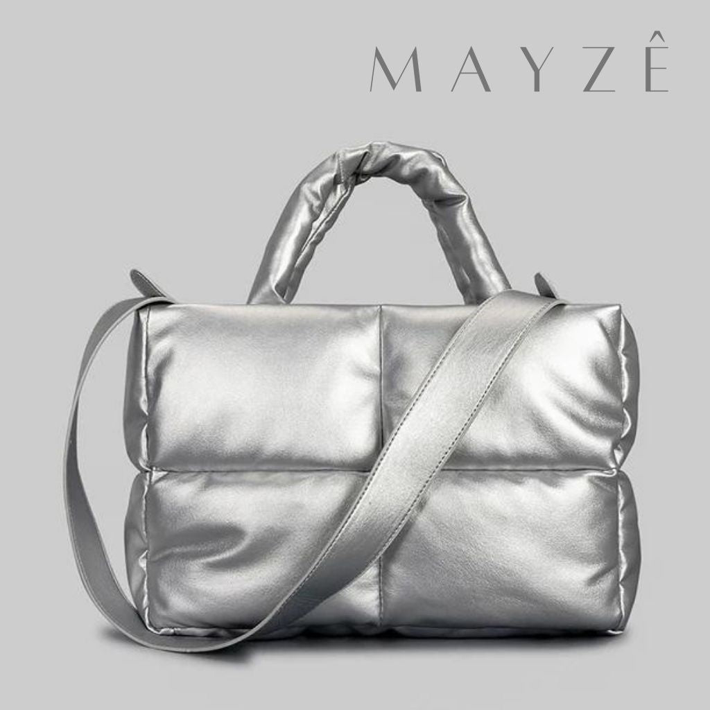 Bolsa Puffer Grande Thalya, Loja Mayzê, Bolsa Thalya, Bolsa soft, bolsa elegante, bolsa moderna, bolsa chique, bolsa européia, bolsa de luxo, bolsa de frio, bolsa confortável, bolsa em promoção, bolsa de material alcochoado, mayze, mayzê