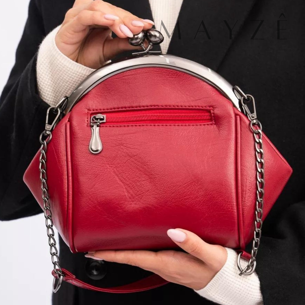 Loja Mayzê, Bolsa Silvana, bolsa média, bolsa preta, bolsa elegante, bolsa diferente, mayze, mayzê,bolsa de ombro, bolsa com alça de metal