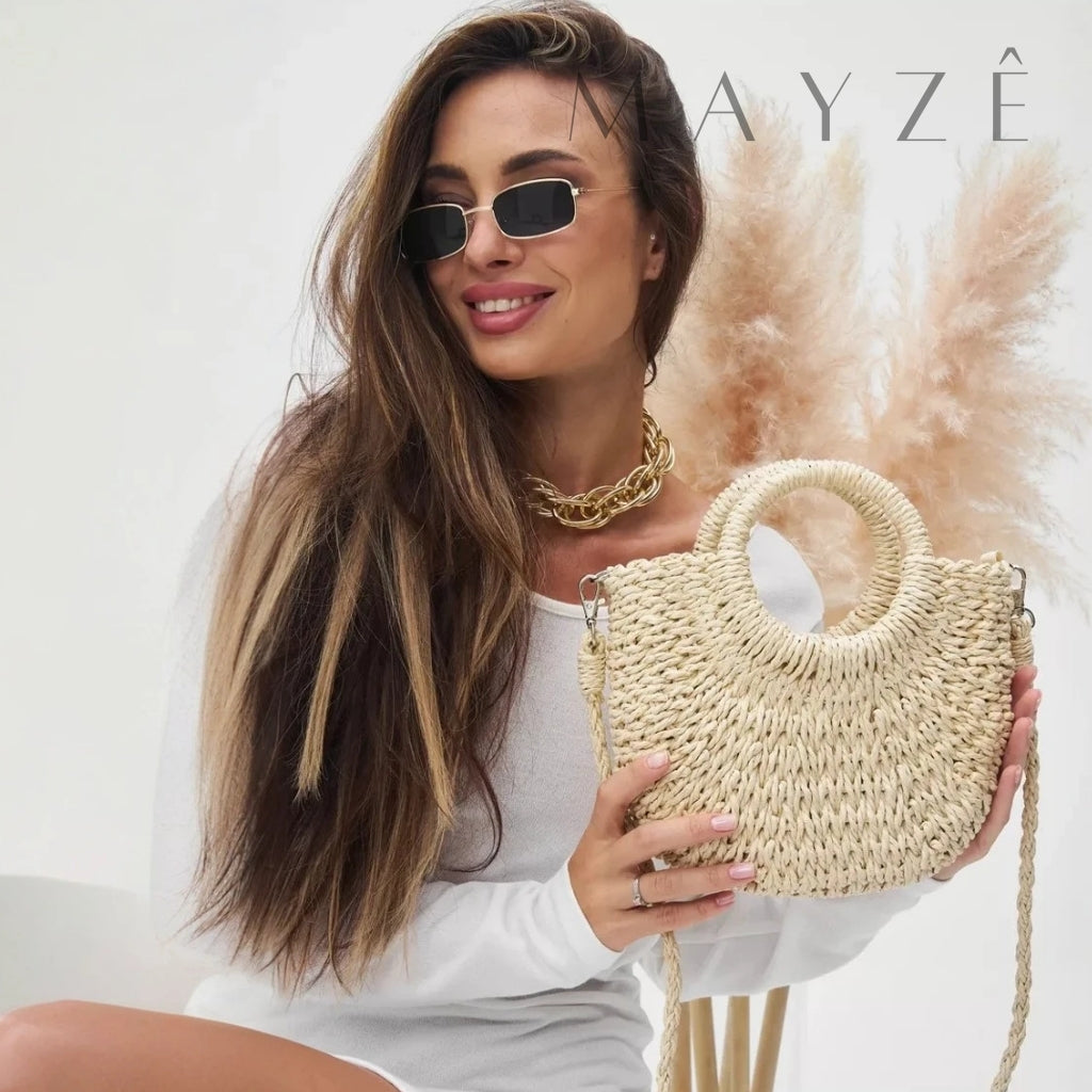 Bolsa de Praia Isa mine, Loja Mayzê, Bolsa Isa, bolsa de palha, bolsa de verão, bolsa da moda, bolsa de praia, bolsa meia-lua, bolsa geométrica, bolsa moda praia, loja mayze, bolsa em promoção, bolsa de verão, lojamayze.com, lojamayze.com.br, loja mayze, Mayzê, mayzeoficial