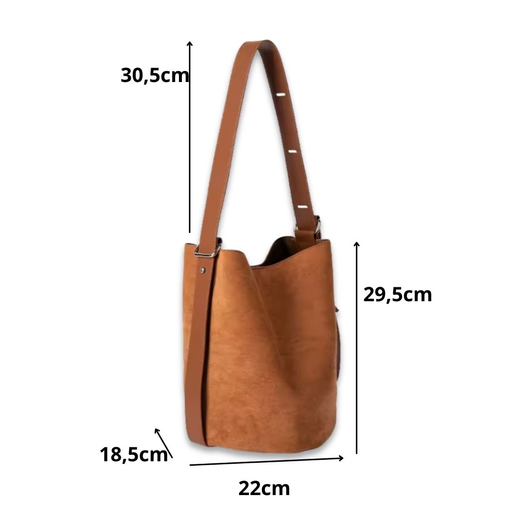 Bolsa Tiracolo Acamurçada Bucket Louise™