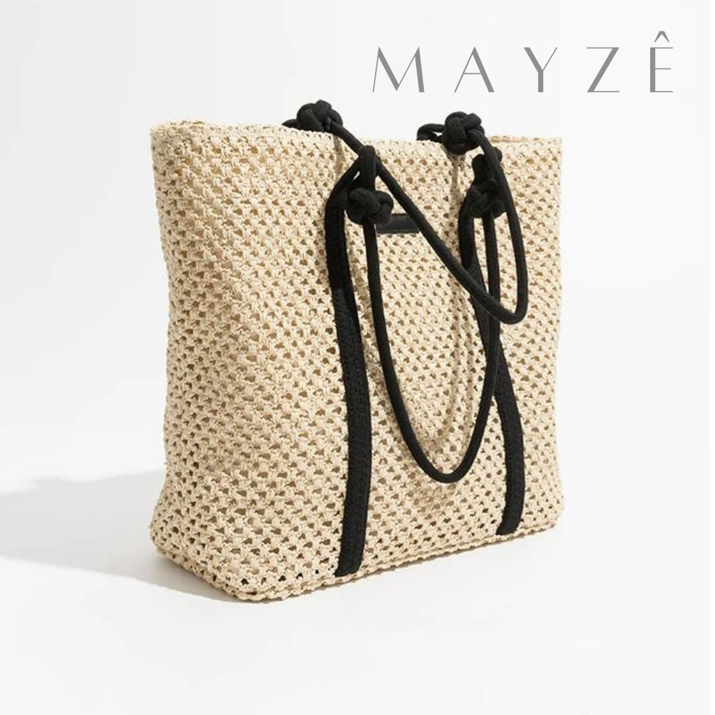 Loja Mayzê, Bolsa Letícia, bolsa de palha, bolsa de verão, bolsa da moda, bolsa de praia, bolsa grande, bolsa espaçosa, bolsa tote bag, bolsa moda praia, loja mayze, bolsa em promoção, bolsa de verão.
