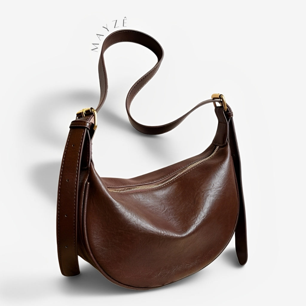 Loja Mayzê, Bolsa Vanessa, Bolsa de couro, bolsa chique, bolsa elegante, bolsa vintage, bolsa versátil, bolsa espaçosa, bolsa tiracolo, bolsa em promoção. loja mayze, lojamayze.com.br, lojamayze.com