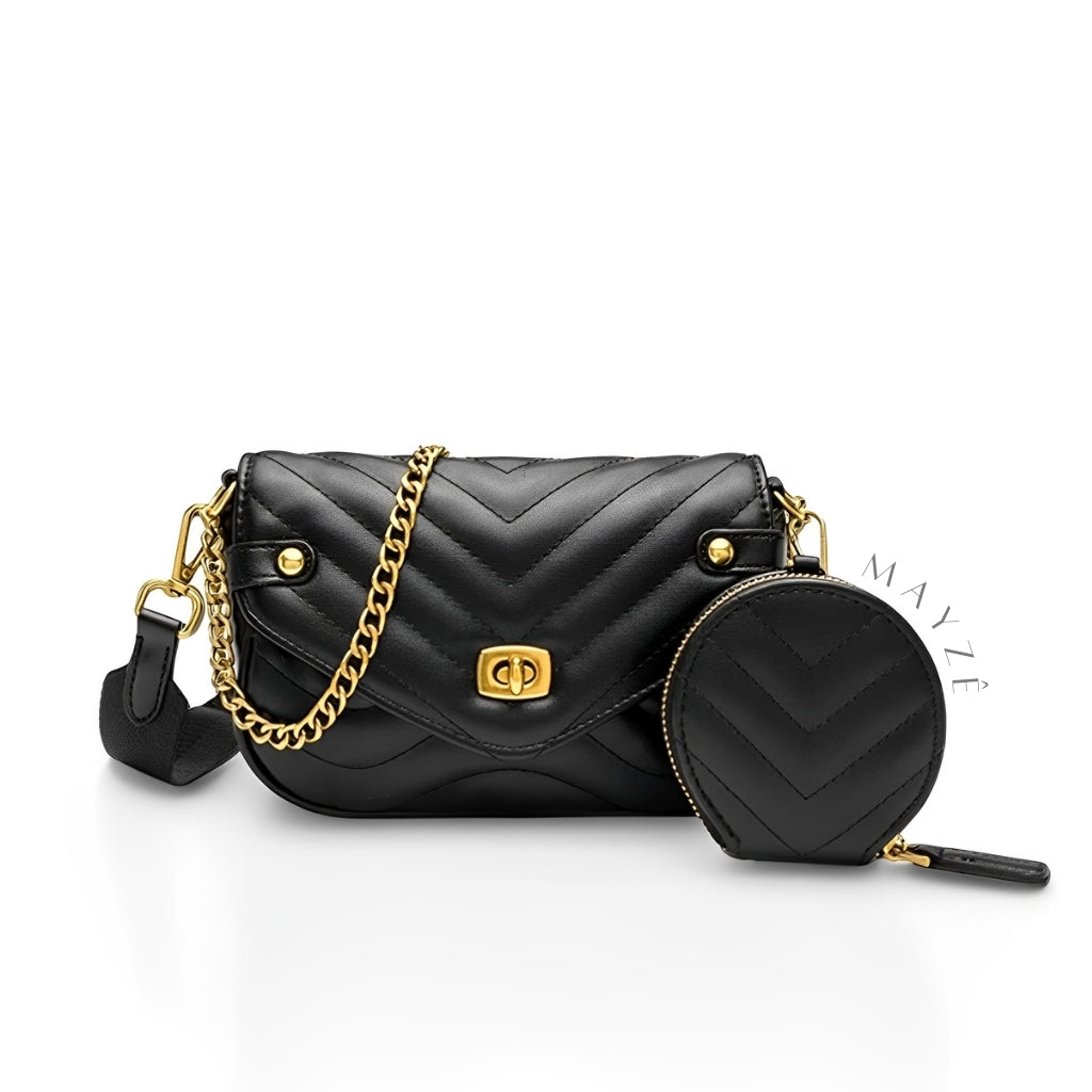 Bolsa Matelassê Tiracolo Flávia, Loja Mayzê, Bolsa Flávia, bolsa bonita, bolsa da moda, bolsa do dia a dia, bolsa de grife, bolsa com bolsinha, bolsa na promoção, loja mayze, lojamayze.com.br, lojamayze.com