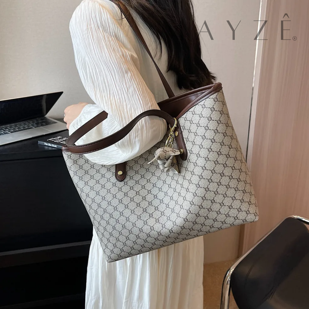 Loja Mayzê, Bolsa Talita, bolsa grande, bolsa de rouro pu, bolsa de ombro, bolsa bonita, bolsa elegante, bolsa barata, bolsa com chaveiro