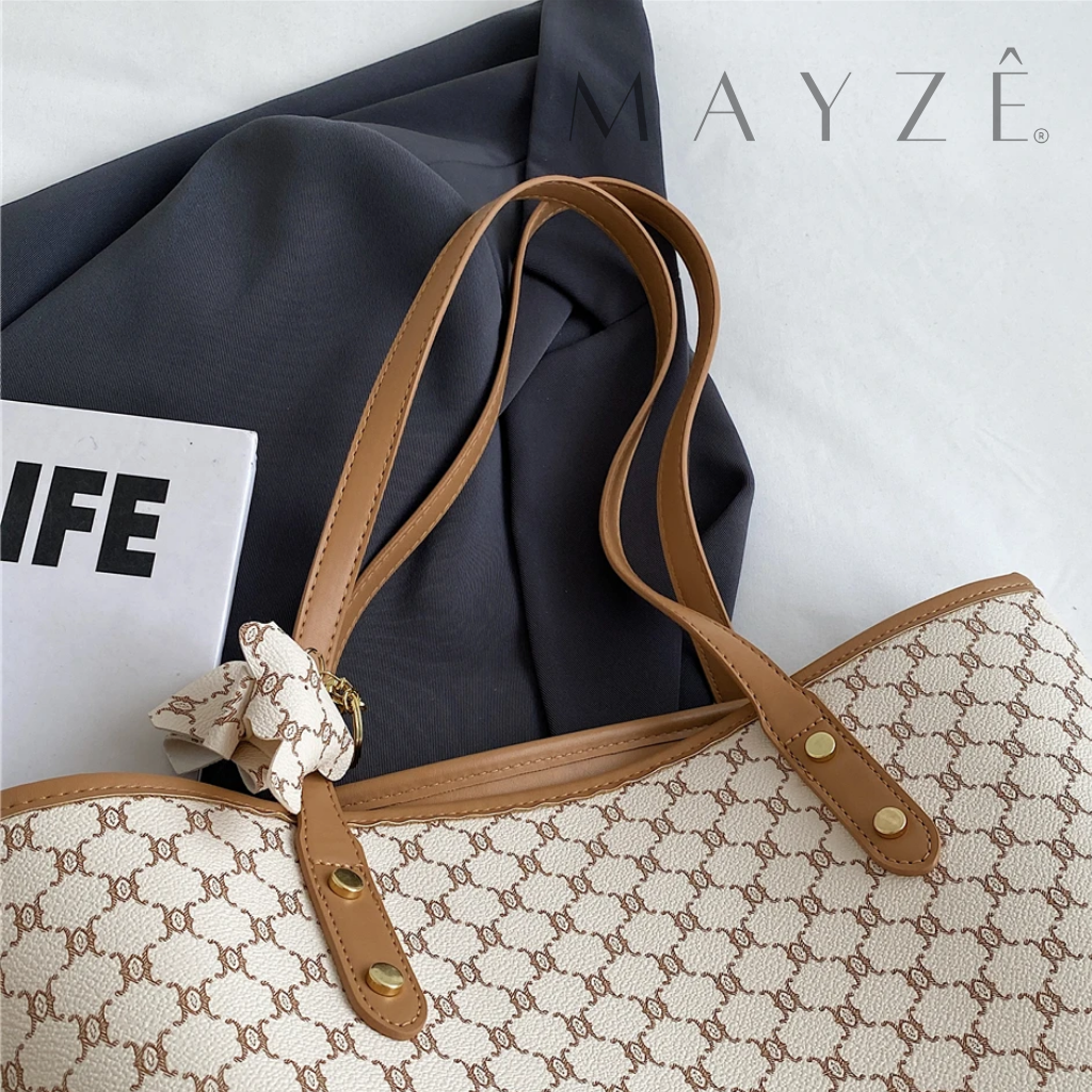 Loja Mayzê, Bolsa Talita, bolsa grande, bolsa de rouro pu, bolsa de ombro, bolsa bonita, bolsa elegante, bolsa barata, bolsa com chaveiro