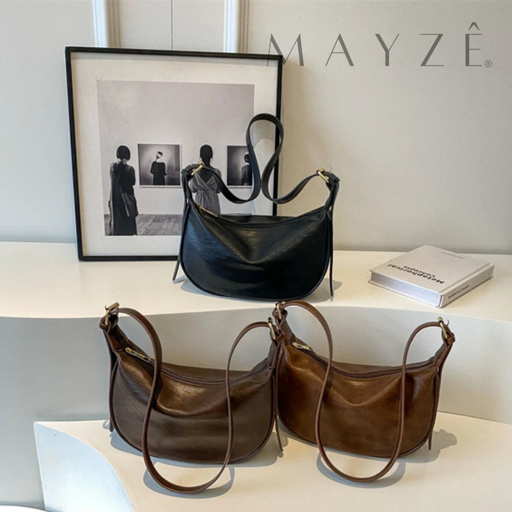 Loja Mayzê, Bolsa Vanessa, Bolsa de couro, bolsa chique, bolsa elegante, bolsa vintage, bolsa versátil, bolsa espaçosa, bolsa tiracolo, bolsa em promoção. loja mayze, lojamayze.com.br, lojamayze.com