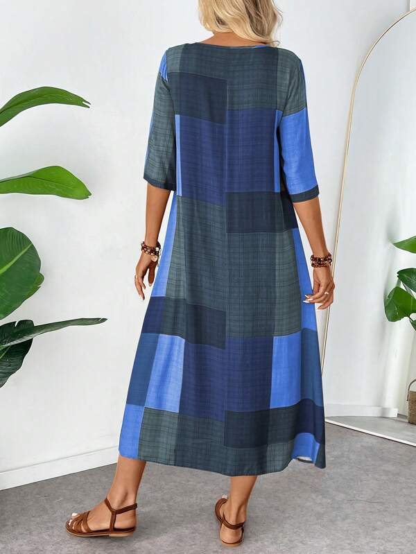 Vestido Midi Solto Feminino Carrée, www.lojamayze.com.br, www.lojamayze.com