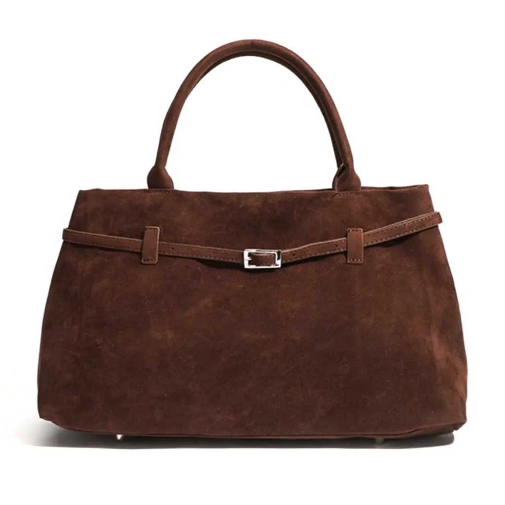 Bolsa Média Camurça Tote Cléo, Loja Mayzê, camurça, bolsa de camurça mayze, lojamayze.com, lojamayze.com.br