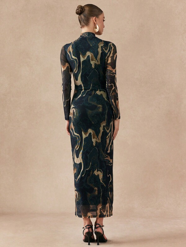 Vestido Longo Casual Feminino Flots, www.lojamayze.com.br, www.lojamayze.com