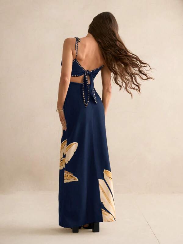 Vestido Boho Feminino Estampa Feuilles