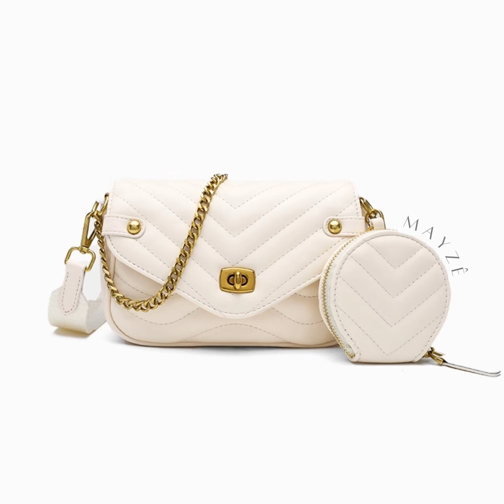 Bolsa Matelassê Tiracolo Flávia, Loja Mayzê, Bolsa Flávia, bolsa bonita, bolsa da moda, bolsa do dia a dia, bolsa de grife, bolsa com bolsinha, bolsa na promoção, loja mayze, lojamayze.com.br, lojamayze.com