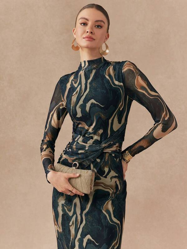 Vestido Longo Casual Feminino Flots, www.lojamayze.com.br, www.lojamayze.com