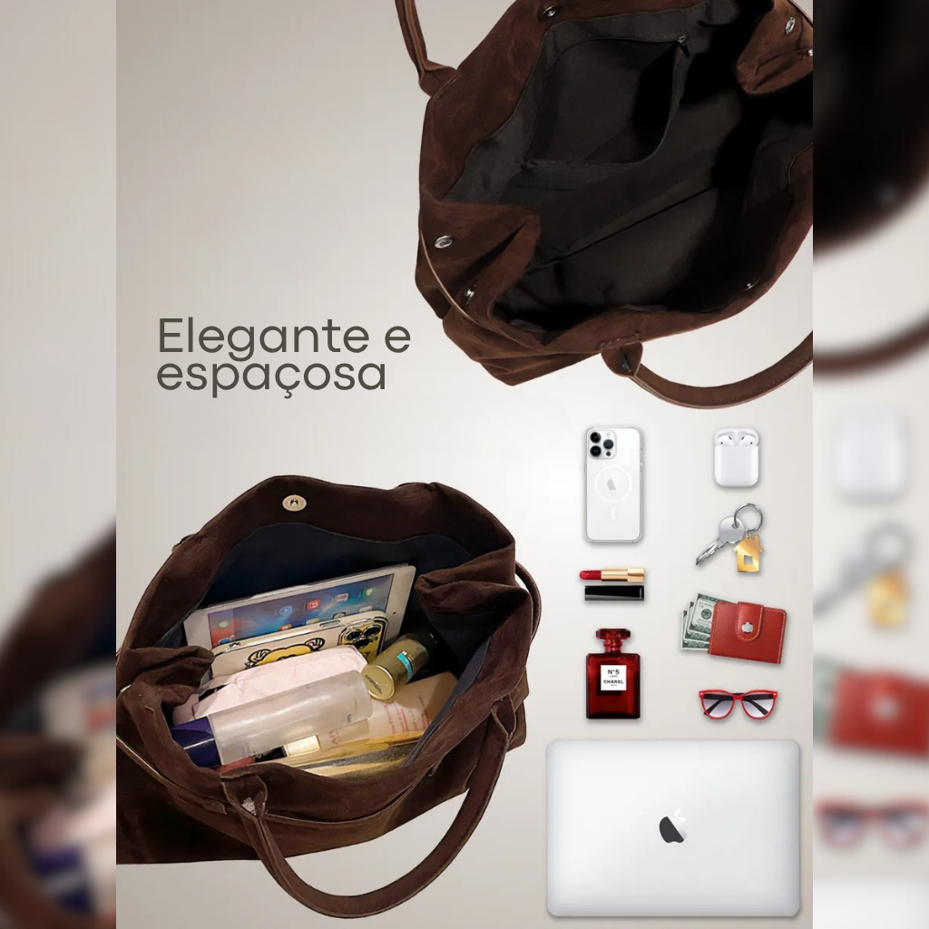 Bolsa Média Camurça Tote Cléo, Loja Mayzê, camurça, bolsa de camurça mayze, lojamayze.com, lojamayze.com.br