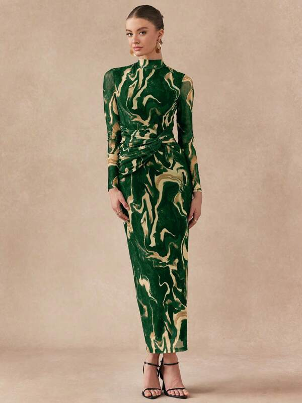 Vestido Longo Casual Feminino Flots, www.lojamayze.com.br, www.lojamayze.com