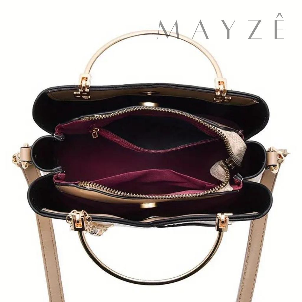 Loja Mayzê, Bolsa Penelope™, bolsa grande, bolsa feminina, bolsa elegante, bolsa tendencia, bolsa com borla de pelúcia, bolsa da moda, loja mayze