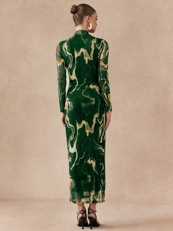 Vestido Longo Casual Feminino Flots, www.lojamayze.com.br, www.lojamayze.com