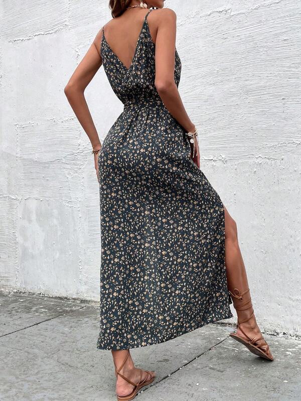 Vestido Longo Fenda Estampa Fleur, www.lojamayze.com.br, www.lojamayze.com