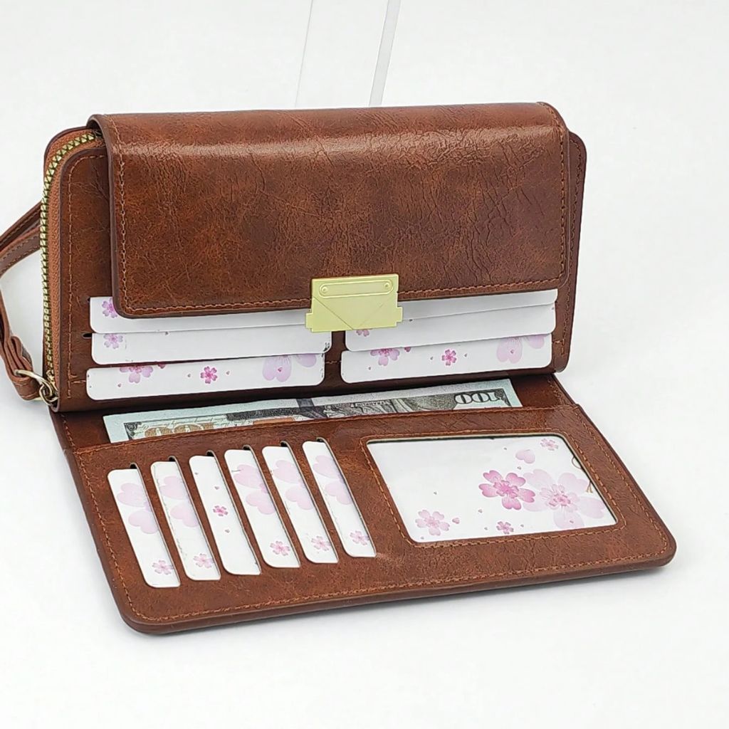 Carteira Feminina Marrom Claasic Elis, Loja Mayzê