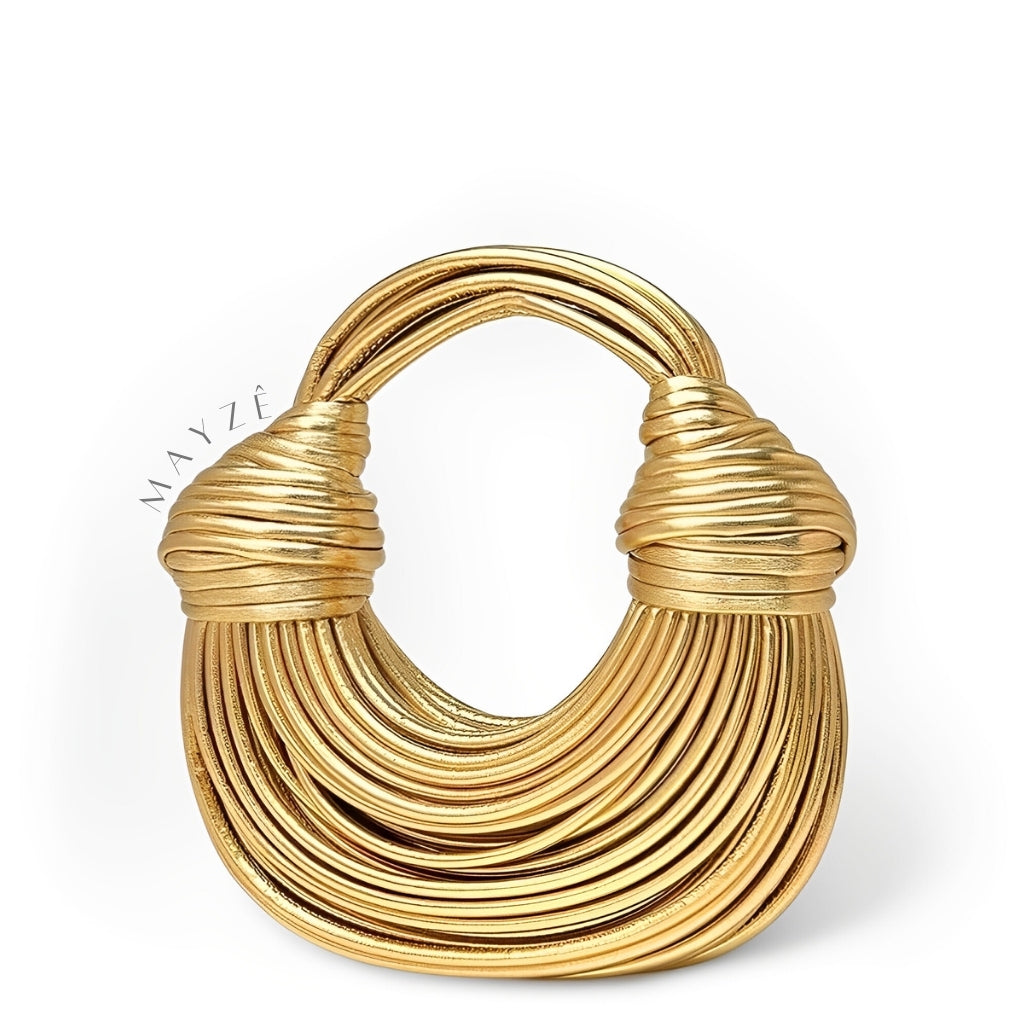 Loja Mayzê, Bolsa Evangeline, bolsa elegante, bolsa chamativa, bolsa feminina, bolsa de festa, loja mayze, bolsa de festa em duplo nó, bolsa de luxo, bolsa bottega veneta, bolsa de nós, bolsa double knot, lojamayze.com.br, lojamayze.com