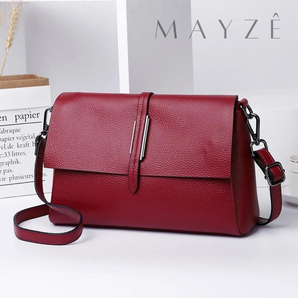 Loja Mayzê, Bolsa Leidiane, Bolsa de couro legítmo, bolsa de couro genuíno, bolsa de couro de vaca, bolsa chique, bolsa elegante, bolsa original, bolsa feminina, bolsa em promoção, bolsa versátil, loja mayzê confiável, loja mayzê site seguro, mayze.