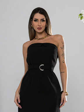 Vestido Midi Feminino Alfaiataria Élégant, www.lojamayze.com.br, www.lojamayze.com