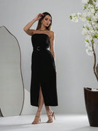 Vestido Midi Feminino Alfaiataria Élégant, www.lojamayze.com.br, www.lojamayze.com