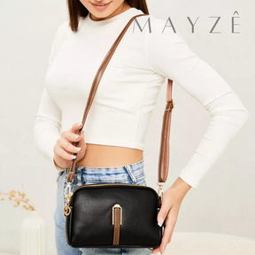 Loja Mayzê, Bolsa Clara, bolsa de couro, bolsa de qualidade, bolsa feminina, bolsa crossbody, bolsa tiracolo, bolsa de ombro, bolsa versátil, bolsa de academia, bolsa de shopping, bolsa em promoção, mayzê, mayze