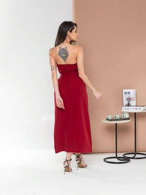 Vestido Midi Feminino Alfaiataria Élégant, www.lojamayze.com.br, www.lojamayze.com