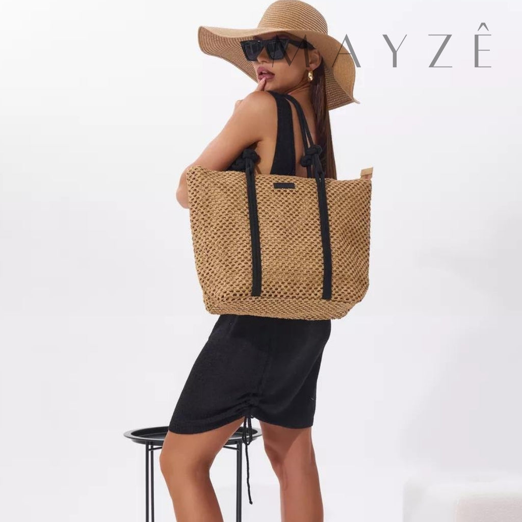 Loja Mayzê, Bolsa Letícia, bolsa de palha, bolsa de verão, bolsa da moda, bolsa de praia, bolsa grande, bolsa espaçosa, bolsa tote bag, bolsa moda praia, loja mayze, bolsa em promoção, bolsa de verão.