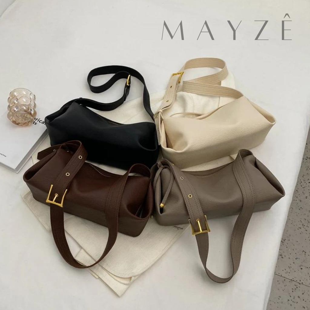 Bolsa Baguete Média Lara, Loja Mayzê, Bolsa Lara, Bolsa baguete, bolsa de couro, bolsa feminina, bolsa em alta, bolsa de grife, bolsa elegante, bolsa de influencer, bolsa do tiktok, bolsa em promoção, mayze
