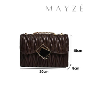 Bolsa Matelassê Flap Kimberly, Loja Mayzê, Bolsa Kimberly, bolsa de festa, bolsa elegante, bolsa em promoção, promoção de bolsa, bolsa feminina, tiracolo, bolsa preta, bolsa média, bolsa de couro