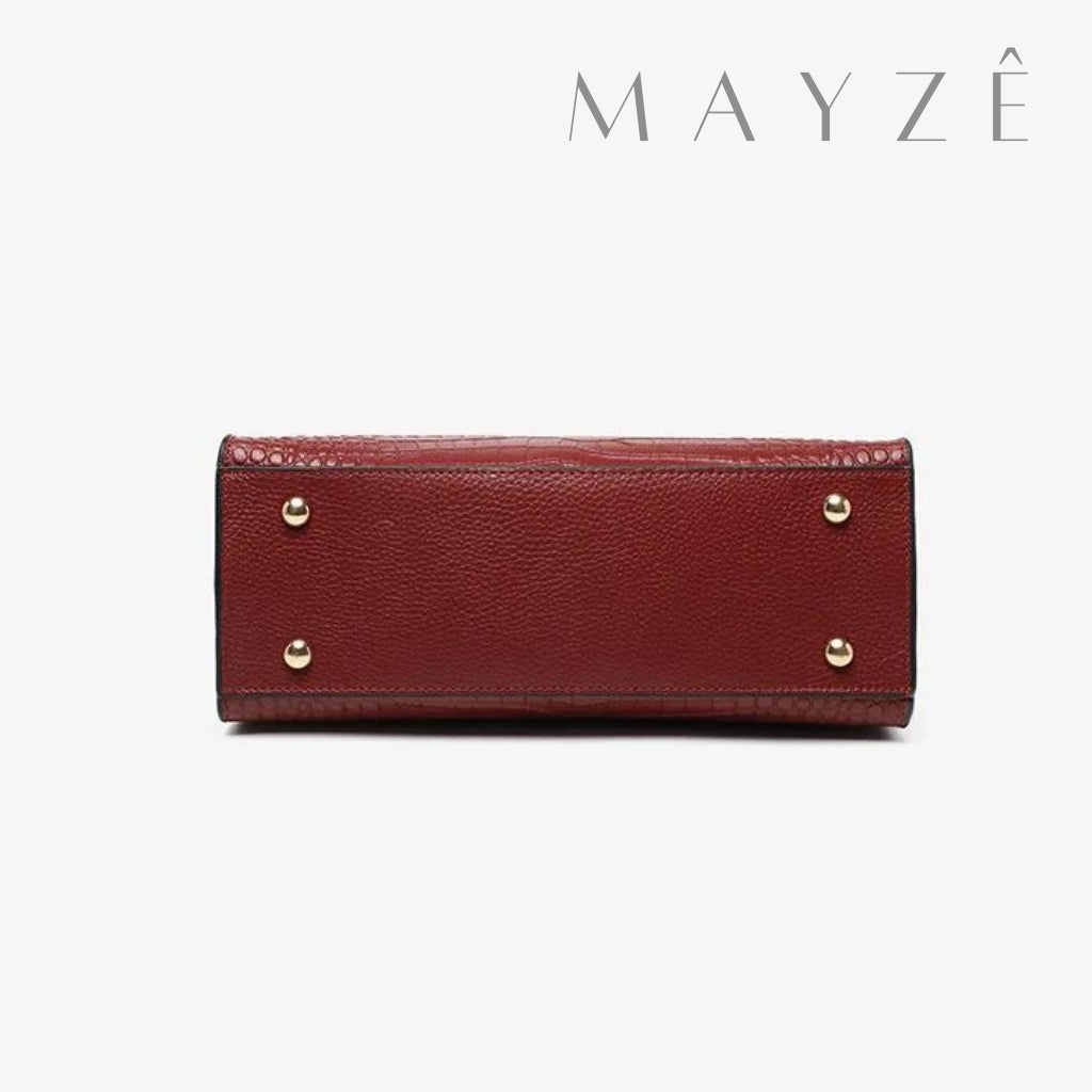 Loja Mayzê Oficial, Loja Mayzê, Mayzê, Mayze, Bolsa Couro Legítimo Crocodilo Claire, bolsa de couro, bolsa de couro genuíno, bolsa de mão, bolsa tiracolo, bolsa crossbody, bolsa de luxo, bolsa de grife, bolsa em promoção, lojamayze.com, lojamayze.com.br