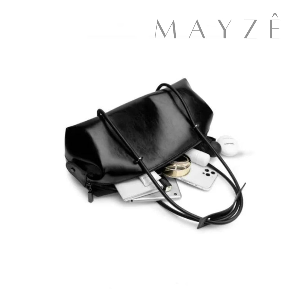 Bolsa Grande Baguete Ayumi, Loja Mayzê, Bolsa Ayumi, bolsa baguetti, bolsa de boston, bolsa de grife, bolsa de luxo, bolsa em alta, bolsa feminina, bolsa de couro, bolsa elegante, bolsa famosa, bolsa da influencer, bolsa em promoção, mayze