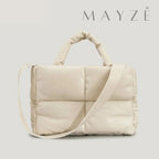 Bolsa Puffer Grande Thalya, Loja Mayzê, Bolsa Thalya, Bolsa soft, bolsa elegante, bolsa moderna, bolsa chique, bolsa européia, bolsa de luxo, bolsa de frio, bolsa confortável, bolsa em promoção, bolsa de material alcochoado, mayze, mayzê