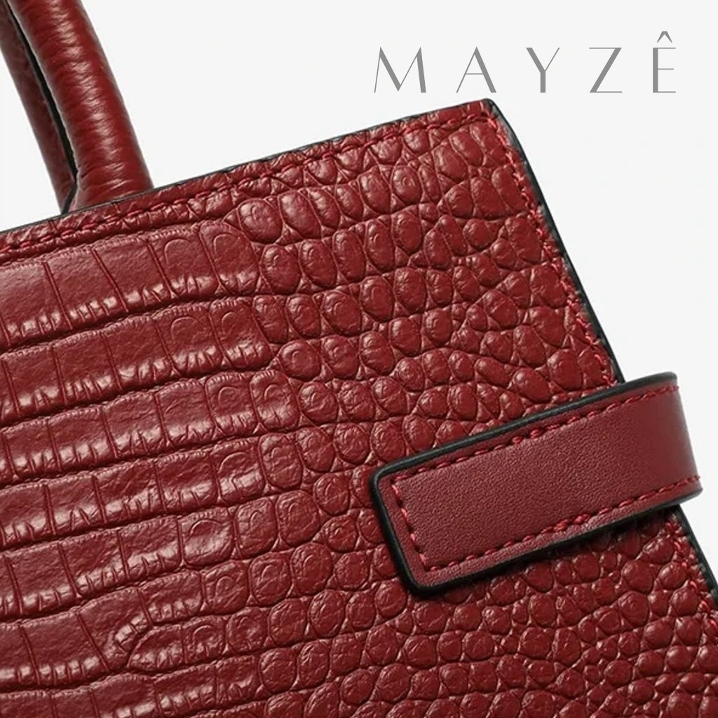 Loja Mayzê Oficial, Loja Mayzê, Mayzê, Mayze, Bolsa Couro Legítimo Crocodilo Claire, bolsa de couro, bolsa de couro genuíno, bolsa de mão, bolsa tiracolo, bolsa crossbody, bolsa de luxo, bolsa de grife, bolsa em promoção, lojamayze.com, lojamayze.com.br