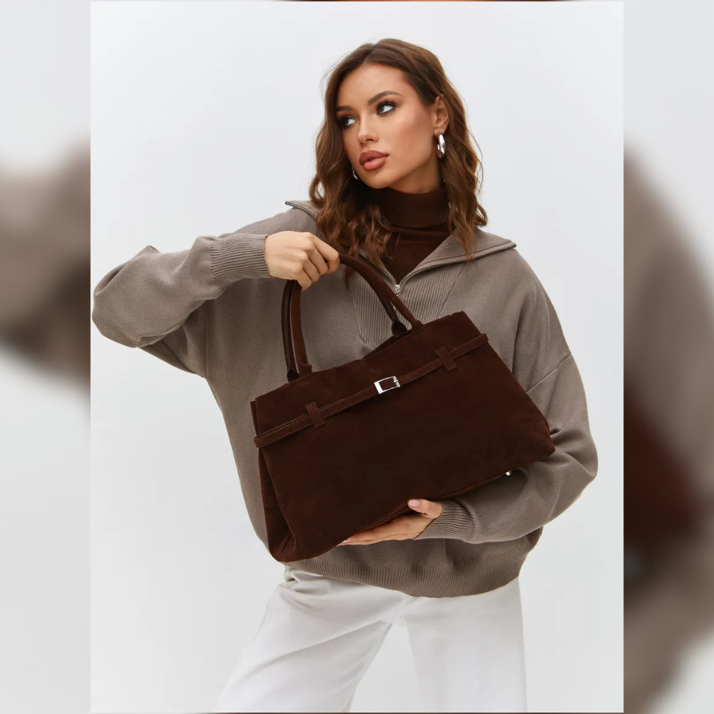 Bolsa Média Camurça Tote Cléo, Loja Mayzê, camurça, bolsa de camurça mayze, lojamayze.com, lojamayze.com.br