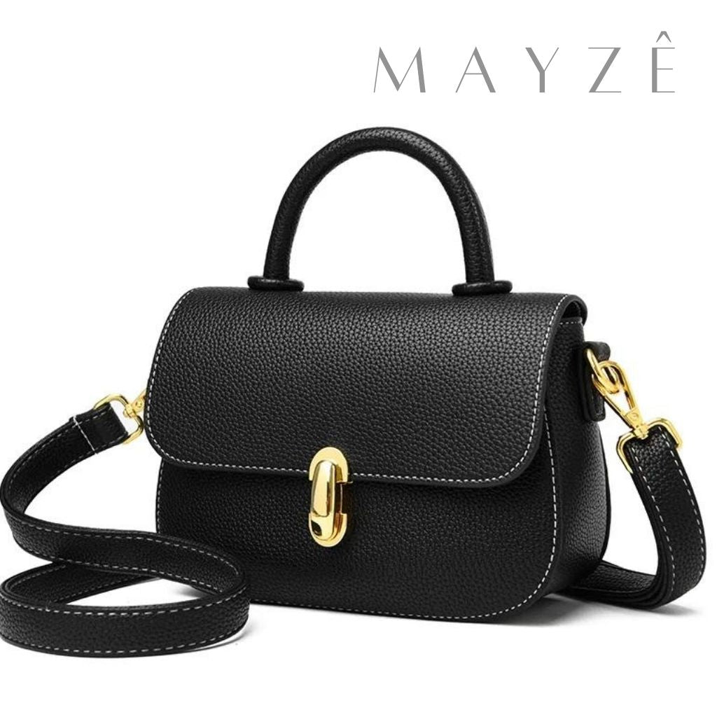 Loja Mayzê, Bolsa Jennifer, bolsa de couro legítimo, bolsa de couro, bolsa simples, bolsa elegante, bolsa versátil, bolsa elegante, bolsa para compor look, bolsa retrô, bolsa em promoção, mayzê, mayze