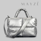 Bolsa Puffer Grande Thalya, Loja Mayzê, Bolsa Thalya, Bolsa soft, bolsa elegante, bolsa moderna, bolsa chique, bolsa européia, bolsa de luxo, bolsa de frio, bolsa confortável, bolsa em promoção, bolsa de material alcochoado, mayze, mayzê