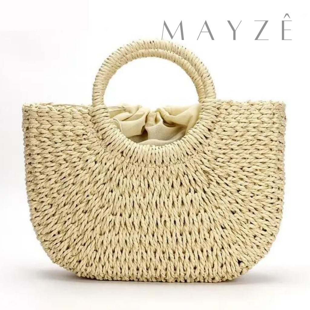 Loja Mayzê, Bolsa Isa, bolsa de palha, bolsa de verão, bolsa da moda, bolsa de praia, bolsa meia-lua, bolsa geométrica, bolsa moda praia, loja mayze, bolsa em promoção, bolsa de verão.