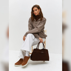 Bolsa Média Camurça Tote Cléo, Loja Mayzê, camurça, bolsa de camurça mayze, lojamayze.com, lojamayze.com.br