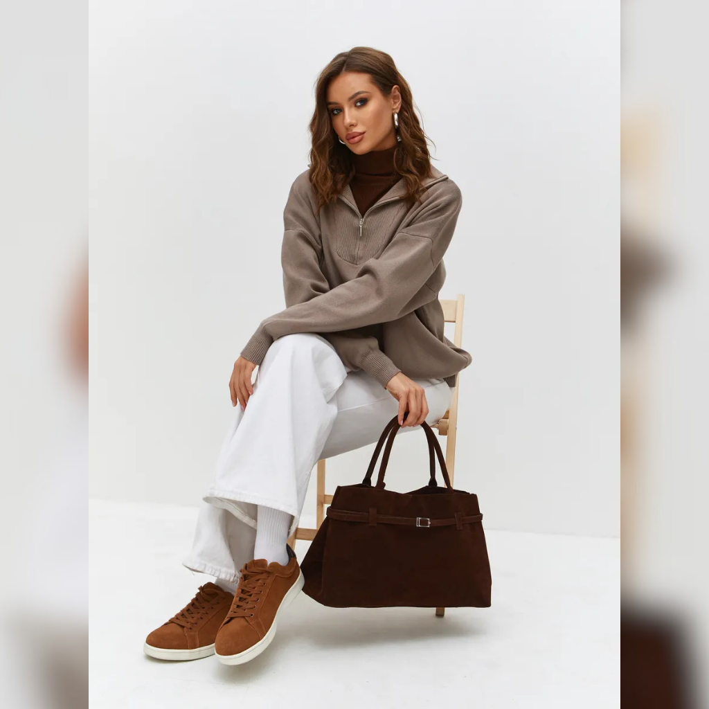 Bolsa Média Camurça Tote Cléo, Loja Mayzê, camurça, bolsa de camurça mayze, lojamayze.com, lojamayze.com.br