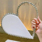 Loja Mayzê, Bolsa Giovana, bolsa feminina, bolsa de festa, bolsa de mão, bolsa clunch, bolsa coração, bolsa diamante, bolsa em alta, bolsa da moda, bolsa em promoção, mayzê, mayze